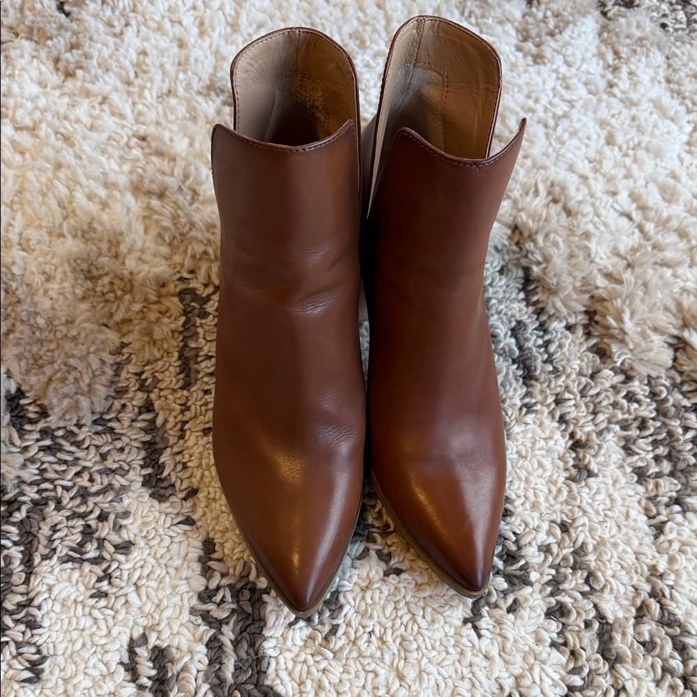 Steve Madden Brown Pointed Toe Ankle Booties